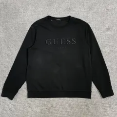 GUESS ブラック ロゴ スウェット XL