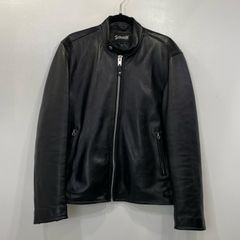 美品✨schott シングルライダース ラムレザー 羊革 ブラック Lsize