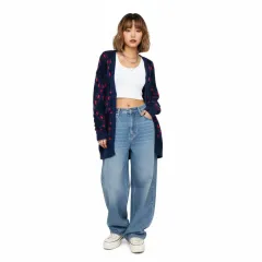 トミーヒルフィガー カーディガン Long ネイビー レッド 着用画像 ヴィンテージ