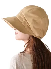 [WEISHY] 帽子 レディース 秋冬 キャスケット レディース 大きいサイズ 帽子 防寒 耳まですっぽり 小顔効果 つば広 完全遮光 起毛 暖かい UVカット100％ 折りたたみ 秋 冬 おしゃれ あご紐付き