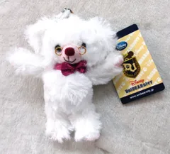 ディズニーストア バッジつきキーチェーン UniBEARsity ミルク(白うさぎ）/ふしぎの国のアリス