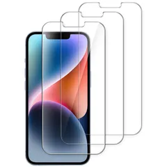 JETech iPhone 16e 2025, iPhone14 6.1インチ用 強化ガラス 液晶保護フィルム 3枚セット