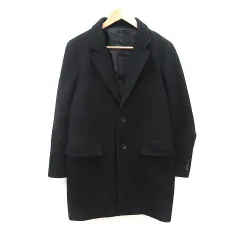 ユナイテッドアローズ A DAY IN THE LIFE UNITED ARROWS チェスターコート ウール 総裏地 S 黒 ブラック /MS