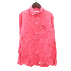 アズールバイマウジー AZUL by moussy シャツ 長袖 麻 リネン L ピンク /MN