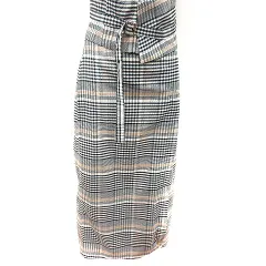 ナチュラルクチュール natural couture スカート タイト マキシ 総柄 ウエストマーク F アイボリー 黒 ブラック /RT