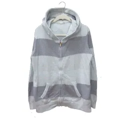 ジェラートピケ gelato pique ルームウェア パーカー ジップアップ ボーダー 長袖 ONE 紺 ネイビー 水色 ライトブルー /MS