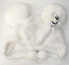 ディズニー　ミッキー　ファンキャップ　ラメホワイト