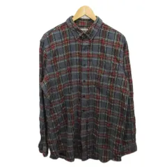 エルエルビーン L.L.BEAN 古着 USA製 ボタンダウンシャツ BDシャツ 長袖 チェック柄 オーバーサイズ 大きいサイズ L マルチカラー ■MET2
