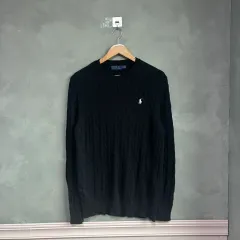 ポロラルフローレン ケーブル編み ニット ブラック