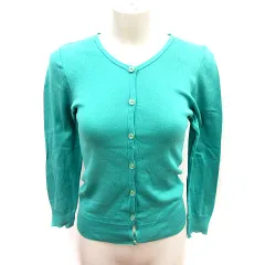 アナイ ANAYI カーディガン ニット 長袖 38 緑 グリーン /RT