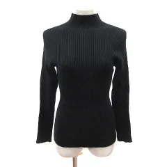 センスオブプレイス バイ アーバンリサーチ Sense of Place by Urban Research ニット カットソー ハイネック リブ 長袖 F 黒 ブラック /MS