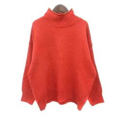 スタディオクリップ Studio Clip ニット セーター ハイネック 長袖 M 赤 レッド /MN