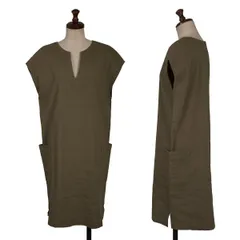 セオリーTheory リネンレーヨンストレッチノースリーブチュニック モカ