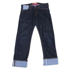ジュンヤワタナベ マンピンク コムデギャルソン×リーバイス JUNYA WATANABE MAN PINK COMME des GARCONS×Levi's ギンガムチェックパッチデニム インディゴM