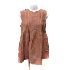 トラッゾドンナ Torrazzo Donna チュニック ノースリーブ シアー F 茶 ブラウン /YI