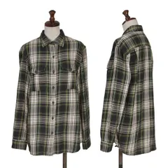 デニムアンドサプライラルフローレンDenim & Supply Ralph Lauren チェックフラップポケット長袖シャツ 緑紺他S