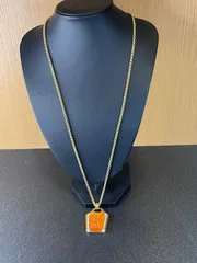 琥珀(アンバー)ペンダントトップネックレス