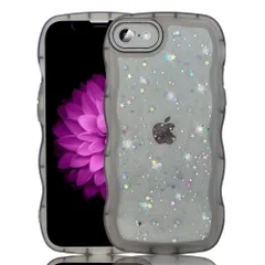 YUYIB スマホケース 対応 iPhone SE 3 iPhone SE 2 iPhone 8 iPhone 7 兼用 ケース クリア キラキラ かわいい tpuソフトケース 薄型 傷防止背面 滑り止め 指紋防止 ストラップホール付き 対応 アイホンSE3