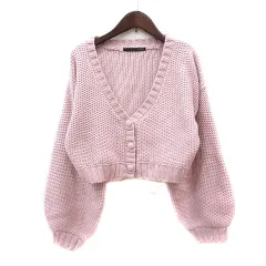 ヘザー Heather カーディガン ニット F ピンク /MN