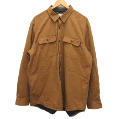 エルエルビーン L.L.BEAN 90s ヴィンテージ シャツジャケット ブルゾン 裏地チェック 茶 ブラウン オーバーサイズ L ■MET2
