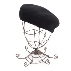 カシラCA4LA 起毛ウールベレー帽 黒