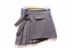 【216864】ZARA ザラ  チェック柄 ラップデザイン プリーツ ミニスカート アシンメトリー  ・