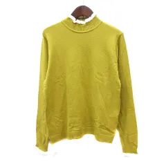 サマンサモスモス SM2 ニット カットソー ハイネック 長袖 フリル フリー 黄色 イエロー /MN