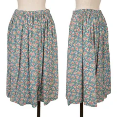 トリココムデギャルソンtricot COMME des GARCONS フラワーギャザースカート 水色赤緑黄M位