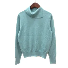 アンタイトル UNTITLED ニット カットソー タートルネック 長袖 ウール M 水色 ライトブルー /MN