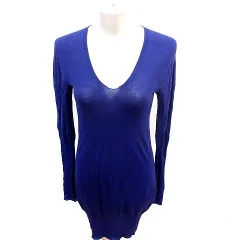 ギャルリーヴィー GALERIE VIE トゥモローランド ニット カットソー Vネック 長袖 ロング 1 紫 パープル /RT