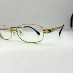 JINS ジーンズ メガネ 眼鏡 フレーム ゴールド メタル オーバル 度入り