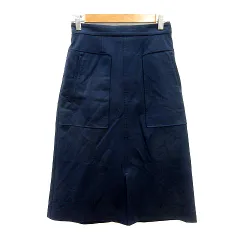 フレディ エミュ fredy emue フレアスカート ミモレ ロング 36 S 紺 ネイビー /MN