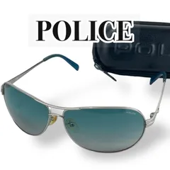 【美品】POLICE ポリス　ティアドロップ　ハイカーブレンズ　ブルーグラデーション　イタリア製　S8581G  64□12 COL.579 135 カラーレンズ　UVカット　レディース　メンズ　お出かけ　普段使い　日常使い　メンズ　男性　おでかけ　おしゃれのサムネイル