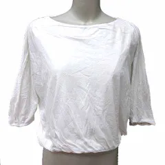 ニコアンド Niko and.. カットソー 五分袖 3 M 白 ホワイト /YK