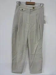 09WFP241053Mila Owen ミラオーウェン センタープレス テーパードパンツ 1 M アイボリー 新品タグ付き