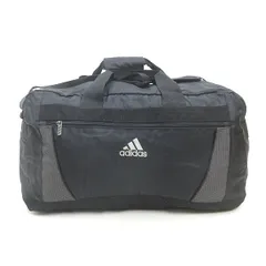 K■アディダス/adidas ロゴ刺繍入り 大型 ボストンショルダーバッグ 黒 スポーツBAG 旅行◎ 兼用■59【中古】