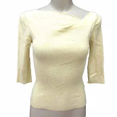 フレイアイディー FRAY I.D ニット カットソー 五分袖 ONE 黄色 イエロー /YK