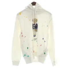 ポロ ラルフローレン POLO RALPH LAUREN スウェット パーカー トレーナー ポロベア ロゴ ペンキ S 白 ホワイト/MW ■GY18
