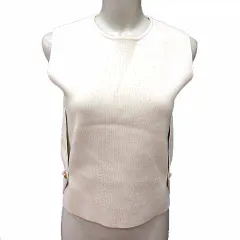 ザラ ZARA ニットベスト プルオーバー S アイボリー 白 ホワイト /YK