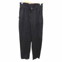 ザラ ZARA テーパードパンツ M 黒 ブラック /YK