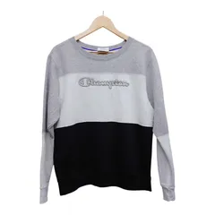 Champion チャンピオン スウェットトレーナー グレー ホワイト ブラック 灰 白 黒 サイズL コットンポリ ホンジュラス製 アメカジ 古着