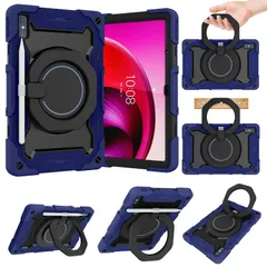 Aokil softbank Lenovo tab7 ケース Lenovo レノボ Tab7 10.6インチ カバー 2023年発売 (SoftBank A301LV)用 リング付き カバー 耐汚防汚 落下防止 防塵保護 多層構造 耐衝撃 ハンドル付 ...