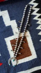 【1920s】ナバホ スカッシュ ブロッサム ナジャ ネックレス 《ネイティブアメリカン シルバー ターコイズ ヴィンテージ》