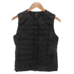 ユニクロ UNIQLO  ウルトラライトダウンコンパクトベスト 黒 ブラック ノーカラー /FF