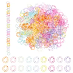 リングチェーン 材料 素材 アクセサリー チェーンリング チェーンリング メガネチェーン ネックレス ハンドメイド ブレスレット ピアスパーツ 持ち手パーツ 9色 マルカン アクリル 270個 Pandahall PH