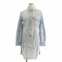 デニム&サプライ ラルフローレン DENIM & SUPPLY RALPH LAUREN デニムシャツワンピース  長袖 ショート丈 レギュラーカラー コットン 青 ブルー S ■SM1のサムネイル