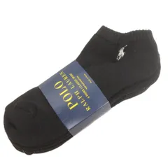 ポロ ラルフローレン POLO RALPH LAUREN 6足 セット 6P 靴下 くるぶし ワンポイント 刺繍 ロゴ 黒 ブラック 6-12.5