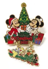 【中古】バッジ・ピンズ ミッキー＆ミニー＆チップ＆デール ピンバッジ 「ディズニー・クリスマス2022」 東京ディズニーリゾート限定