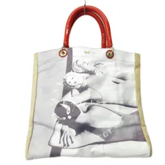 アニヤハインドマーチ ANYA HINDMARCH 転写 ハンドバッグ トート キャンバス マルチカラー