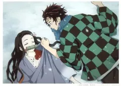 【中古】キャラカード(キャラクター) 炭治郎＆禰豆子(横たわる) 「鬼滅の刃×ufotable cafe 第3期 ランダムブロマイドくじ(第1話)」